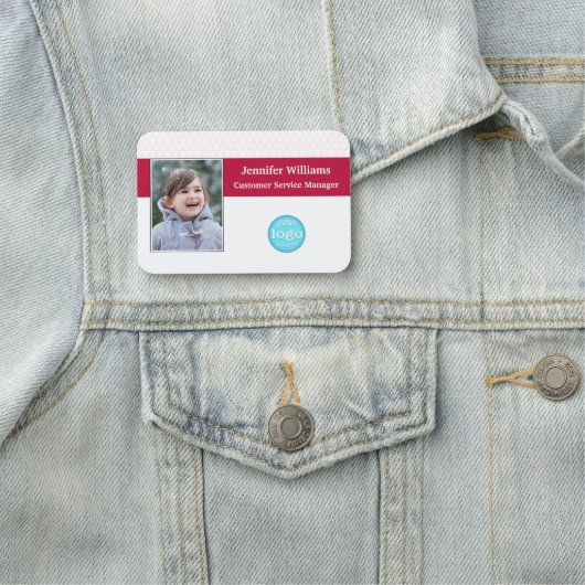 Moderne Business Logo Executive Employee Photo ID Naamplaatje (In situ)