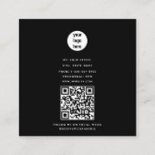 Moderne Business Logo Foto Make-up Artiest Lip Vierkante Visitekaartje (Achterkant)