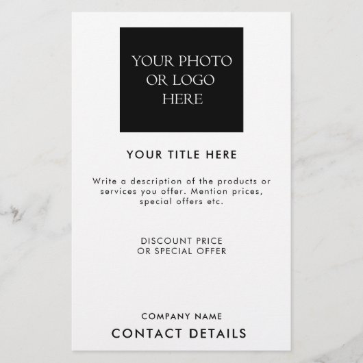 Moderne Business Logo Foto Promotie Flyer (Voorkant)