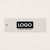 Moderne Business Logo Label Clothing Hang Label Mini Visitekaartjes (Voorkant)