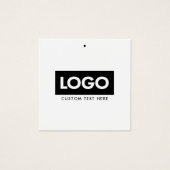 Moderne Business Logo Label Clothing Hang Label Vierkante Visitekaartjes (Voorkant)