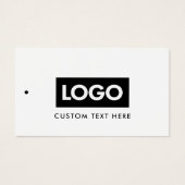 Moderne Business Logo Label Clothing Hang Label Visitekaartje (Voorkant)