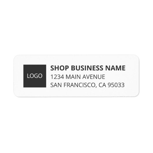 Moderne Business Logo-mailadres Etiket (Voorkant)