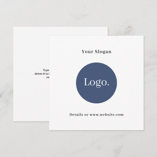 Moderne Business Logo Promotie Stationery Notitiekaartje (Voorkant / Achterkant)