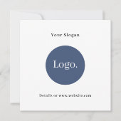 Moderne Business Logo Promotie Stationery Notitiekaartje (Voorkant)
