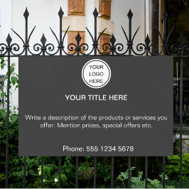 Moderne Business Logo Promotionele Adverteren Teks Spandoek