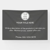 Moderne Business Logo Promotionele Adverteren Teks Spandoek (Horizontaal)