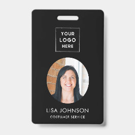 Moderne Business Logo QR Code Black Personeelsbadg Badge