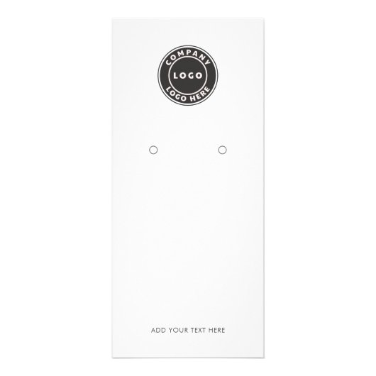 Moderne Business Logo QR Code Oorbellen Display Reclamekaart (Voorkant)