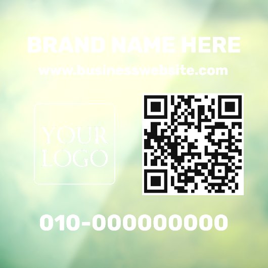 Moderne Business Logo QR Code Truck Autodeur Raamsticker (Vel 3)