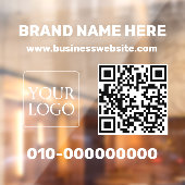 Moderne Business Logo QR Code Truck Autodeur Raamsticker (Vel 2)