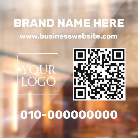 Moderne Business Logo QR Code Truck Autodeur Raamsticker (Vel 2)