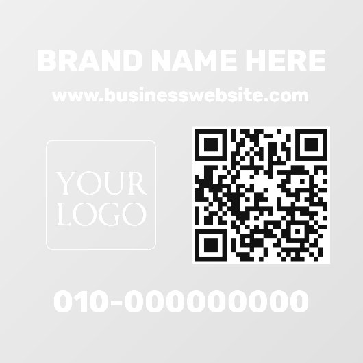 Moderne Business Logo QR Code Truck Autodeur Raamsticker (Vel)