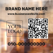 Moderne Business Logo QR Code Truck Autodeur Raamsticker (Vel 2)