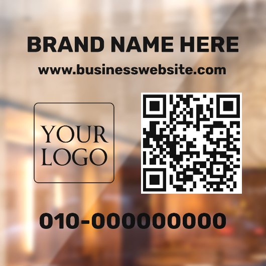 Moderne Business Logo QR Code Truck Autodeur Raamsticker (Vel 2)