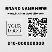 Moderne Business Logo QR Code Truck Autodeur Raamsticker (Vel)