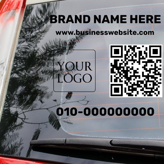 Moderne Business Logo QR Code Truck Autodeur Raamsticker