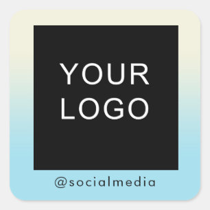 Moderne Business Logo Social Media Ombre Vierkante Sticker