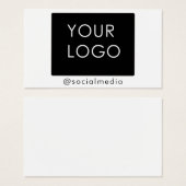 Moderne Business Logo Social Media Plain Visitekaartje (Voorkant /achterkant)