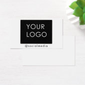 Moderne Business Logo Social Media Plain Visitekaartje (Bureau)