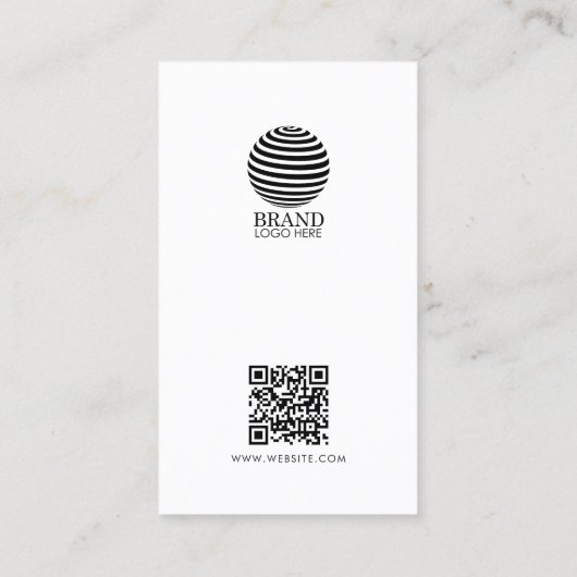 Moderne Business Logo Social Media QR-code Visitekaartje (Achterkant)