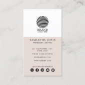 Moderne Business Logo Social Media QR-code Visitekaartje (Voorkant)