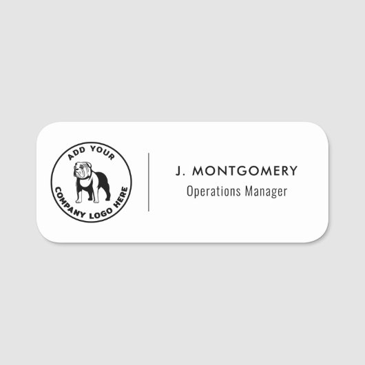 Moderne Business Logo Vet Tech Medewerker Naamplaatje (Voorkant)