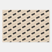 Moderne Business Name Logo Packaging Beige Inpakpapier Vel (Voorkant 2)