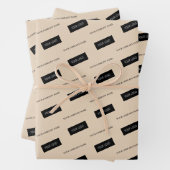 Moderne Business Name Logo Packaging Beige Inpakpapier Vel (In situ)