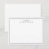 Moderne Business Professional Eenvoudige Grens Fla Notitiekaartje (Voorkant / Achterkant)