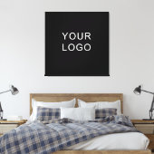 Moderne Business Professional Logo Black Canvas Afdruk (Insitu (Slaapkamer))