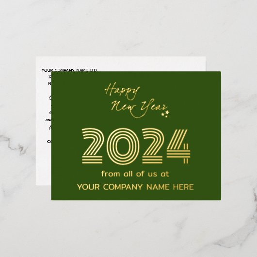 Moderne Business Queer Code- Groen Folie Feestdagen Briefkaart (Voorkant / Achterkant)