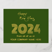 Moderne Business Queer Code- Groen Folie Feestdagen Briefkaart (Voorkant)