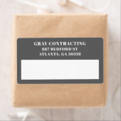 Moderne Business Return Address Grey Shipping Etiket (Insitu)