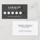 Moderne business reward Dark Grey Flat Klantenkaartje (Voorkant / Achterkant)