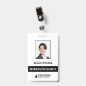 Moderne Business Staff Employee ID-badge Badge (Voorzijde met clip)