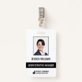 Moderne Business Staff Employee ID-badge Badge (Voorkant met clip)