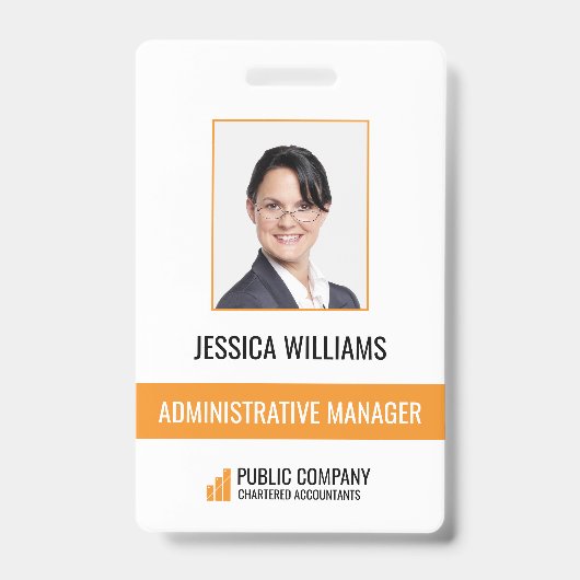 Moderne Business Staff Employee ID-badge Badge (Voorkant)