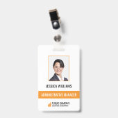 Moderne Business Staff Employee ID-badge Badge (Voorkant met clip)