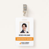 Moderne Business Staff Employee ID-badge Badge (Voorkant met clip)