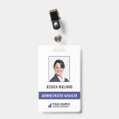 Moderne Business Staff Employee ID-badge Badge (Voorzijde met clip)