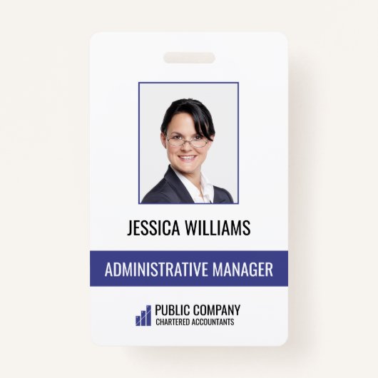 Moderne Business Staff Employee ID-badge Badge (Voorkant)