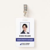 Moderne Business Staff Employee ID-badge Badge (Voorkant met clip)