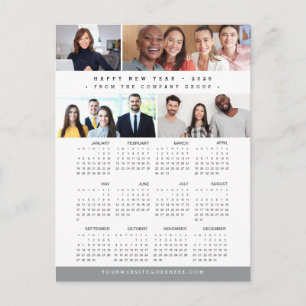 Moderne Business Team Fotocollage 2026 Kalender Feestdagenkaart