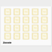 Moderne Butter Yellow Wedding sticker (Vel)