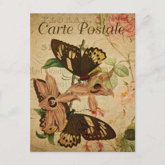 Moderne  Butterflies collage Briefkaart (Voorkant)
