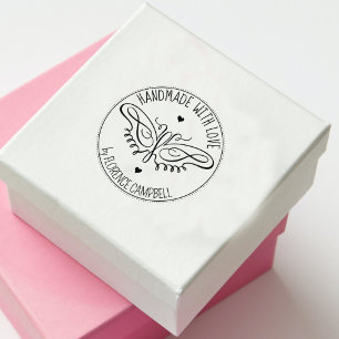Moderne Butterfly Custom Handmade with love, Rubberstempel