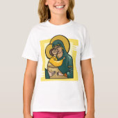 Moderne Byzantijnse Maagd Maria en Kind Religieus T-shirt (Voorkant)