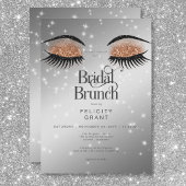 Moderne cacao bruin glam ogen bruids brunch kaart