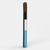 Moderne Cacao Bruin Witte Hemel Blauw Brede Strepe Case-Mate iPhone Case (Achterkant/rechts)